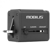 Mobilis 001243 cargador de dispositivo móvil Universal Negro Corriente alterna Interior