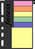 Filofax 210136 selbstklebendes Etikett Rechteck Schwarz, Mehrfarbig
