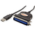 ROLINE 12.02.1092 tussenstuk voor kabels IEEE 1284 USB-A Zwart