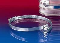 Spezialschelle für Spiralschlauch 350-355 mm nach DIN 3017, aus rostfreiem Chromstahl, Spannbereich 345-365 mm