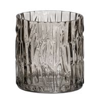 Vase Gris Verre 12 x 12 x 12 cm