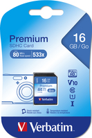 Verbatim SDHC Speicherkarte 16 GB UHS-I Premium Class 10