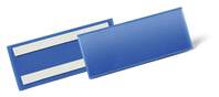 Durable Adhesive Ticket Holder Document Pockets - 50 Pack - 210 x 74mm - Blue