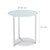 Relaxdays Runder Beistelltisch aus Glas und Metall, dekorativer Loungetisch, HxBxT: 51 x 50 x 50 cm, in trendigem Weiß