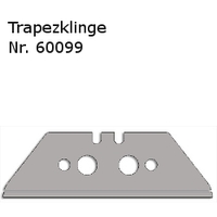 Martor Trapezklinge, Abgerundet, Nr. 60099, (B/L 19,00 x 55,00 mm, Stärke: 0,63 mm), 10 Stk.