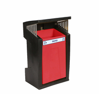 Provincial Recycling Bin - 39 Litre-Red-Cans