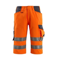 MASCOT® 10016746368817 unisex Warnschutzhose kurz Luton orange, schwarzblau Grö