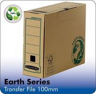 Bankers Box by Fellowes Earth Srs Transfer Bx File Rcyc FSC Tab Lock Lid W100mm A4 Ref 4470201 [Box 20]