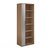 Universal single door tambour cupboard 2140mm high with 5 shelves - beech with s