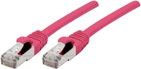 Patchkabel S/FTP (PiIMF), Cat 6A (EIA/TIA), rosa, 1,0 m