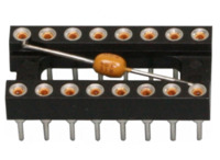 IC-Fassungen mit Kondensator, 16-polig, RM 2.54 mm (7.62 mm), Kupferlegierung, v