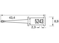 SMD-Klemmprüfspitze, Lötanschluss, 150 V, schwarz, 5243-0