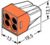 Verbindungsklemme, 1-polig, 0,75-2,5 mm², Klemmstellen: 4, orange, Push-in-Draht