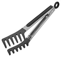 Buffetzange Fork Silicone; 25.5x4 cm (LxB); schwarz/silber