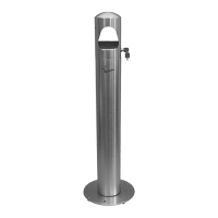 Hygiene Standascher 8 Liter Ø 300 x 1010 mm Edelstahl gebürstet