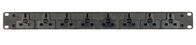 Geist Rack PDU, Basic, 1U, input IEC 60309 230V 16A, outputs (8)BS1368 EGVHVRN082-102UKLPS6-IP44, Basic, Horizontal, Black, 8 AC Rack Stromversorgung