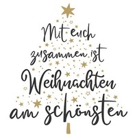 Weihnachts-Zelltuchserviette, 33x33cm, 3-lagig ATELIER 1111-22537