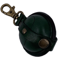 Mini Schlüsselanhänger / Kleingeldbörse Sattelleder 5cm grün