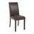Bolero Faux Leather Dining Chairs in Dark Brown with Birch Frame Pack of 2