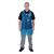 Disposable Bib Aprons - Blue Polythene 14.5 Micron Water Resistant - Pack of 100