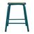Bolero Cantina Low Stools in Teal with Wooden Seat Pad - Pack of 4