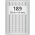 Wetterfeste Folienetiketten 25,4 x 10 mm, silber, 18.900 Polyesteretiketten auf 100 DIN A4 Bogen, Typenschildetiketten permanent