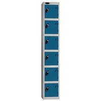Probe blue door premium locker - Standard top - six door - 1780 x 305 x 460mm
