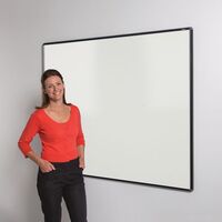 Shield® deluxe coloured frame magnetic whiteboards, 900 x 1200mm, black