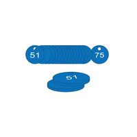 27mm Traffolyte valve marking tags - Blue (51 to 75)