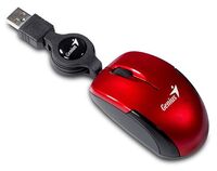 Genius Micro Traveler V2 optikai egér piros USB (31010100103)