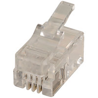 BKL 10-NT 001 4p4c Pin RJ10 Plug Cable Mount Transparent