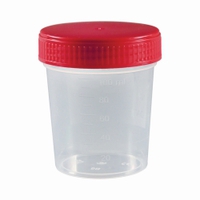 LLG-Multipurpose Container 120 ml PP met rode PE-schroefdop mat etiket individueel verpakt pak van 250