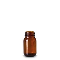 100ml Wide-mouth bottles without closure soda-lime glass amber