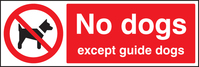 SPARTEX 23603G NO DOGS EXCEPT GUIDE (300X100MM)S/A VINYL