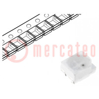 LED; SMD; 3528,PLCC4; rosso/verde; 3,5x2,8x1,9mm; 120°; 20mA