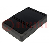 Enclosure: multipurpose; X: 89mm; Y: 129.5mm; Z: 17.5mm; ABS; black