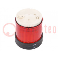 Avertisseur: lumineux; LED; rouge; 24VDC; 24VAC; IP65; Ø70mm