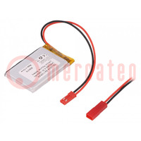 Accu: Li-Po; 3,7V; 1200mAh; draden,JST SYR-02T connector