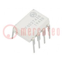 Optocoupler; THT; Ch: 1; OUT: transistor; Uinsul: 5kV; Uce: 70V; DIP8