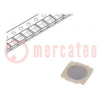 Microswitch TACT; SPST; Pos: 2; 0.05A/12VDC; SMT; 2.6N; 0.4mm; round