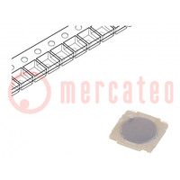 Microswitch TACT; SPST; Pos: 2; 0.05A/12VDC; SMT; 2.6N; 0.4mm; SKRM