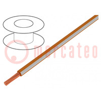 Przewód; H05V-K,LgY; linka; Cu; 0,5mm2; PVC; pomarańczowo-biały