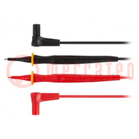 Test leads; Imax: 12A; Len: 0.7m; insulated; black,red