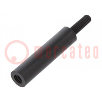 Screwed spacer sleeve; cylindrical; polyamide; M2,5; M2,5; 20mm