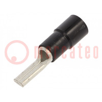 Tip: wire pin; Ø: 6.8mm; 25mm2; crimped; for cable; insulated; black