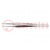 Tweezers; 120mm; for precision works; Blade tip shape: flat