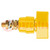 Laboratory clamp; yellow; 1kVDC; 63A; on panel,screw; brass
