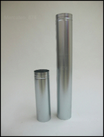 Produktbild - Abgasrohr Stahlblech, feueraluminiert 1,0 m lang, 150 mm Ø Wilms
