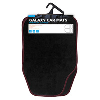 GALAXY CAR MATS CARPET - RED TRIM