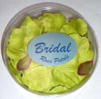 Artificial Silk Rose Petal pieces in a Box - 164 Lime Green Petals